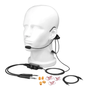 Crystal LH1 Lightweight Pilot Aviation Headset Custom Adapters